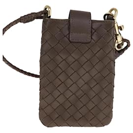 Autre Marque-BOTTEGA VENETA INTRECCIATO Pouch Leather Brown Auth 111181-Brown
