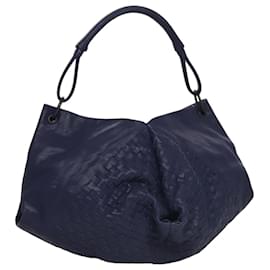 Autre Marque-BOTTEGA VENETA INTRECCIATO Shoulder Bag Leather Navy Auth 108236-Navy blue