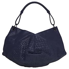 Autre Marque-BOTTEGA VENETA INTRECCIATO Shoulder Bag Leather Navy Auth 108236-Navy blue