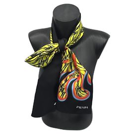 Écharpe en soie Prada multicolore Multicolore
