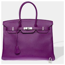 Hermès Bolsa HERMES Birkin 35 em Couro Roxo - 102471 Roxo