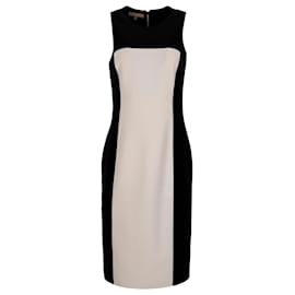 Michael Kors-Michael Kors Colorblock Dress in Beige Virgin Wool-Beige