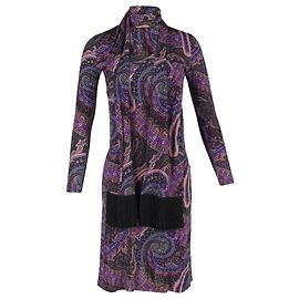 Robe imprimée Paisley Etro avec écharpe en polyester violet Violet