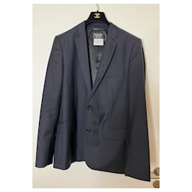 Chanel-Chanel Men's Jacket, Size 50, New & Navy Blue-Navy blue