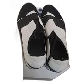 Balenciaga-Race runner white and black-Black,White