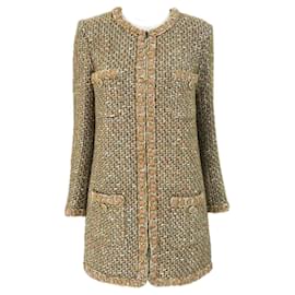 Chanel-New Paris / Rome Runway Beige Tweed Jacket 34 FR-Beige