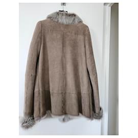 Rizal-Shearling coat-Beige