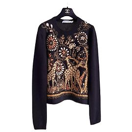 Christian Dior 3K$ Nouveau Pull en Cachemire Brodé Noir