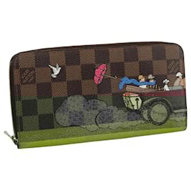 Louis Vuitton-LOUIS VUITTON Damier Ebene Zippy Wallet 2015 Christmas Only N61240 Auth 111236-Other
