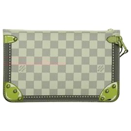 Louis Vuitton-LOUIS VUITTON Coleção Trunk de Verão Damier Azur Neverfull MM Pouch Auth 110732-Outro