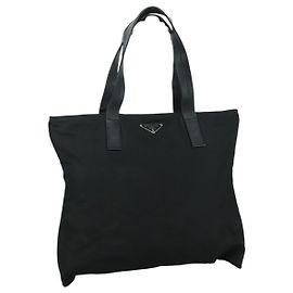 PRADA Tote Tasche Nylon Schwarz Auth yk16893 Schwarz