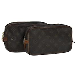 Louis Vuitton-LOUIS VUITTON Monogram Clutch Bag 2Set LV Auth bs21781-Monogram