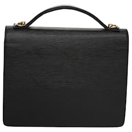 Louis Vuitton-LOUIS VUITTON Epi Monceau 28 Hand Bag Black M52122 LV Auth yk17208-Black
