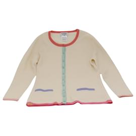 Chanel-CHANEL Ensemble Cashmere Beige CC Auth FF1384-Beige