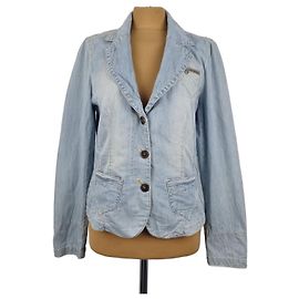 Giacca Marc Cain in cotone blu XL Blu