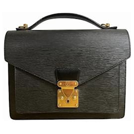 Louis Vuitton-Louis Vuitton Epi Monceau Handbag M52122-Black