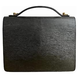 Louis Vuitton-Louis Vuitton Epi Monceau Handbag M52122-Black