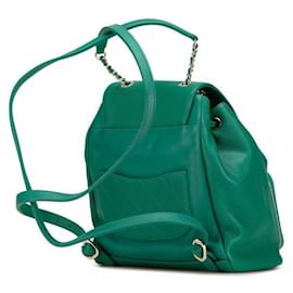 Chanel-Chanel Caviar Skin Matelasse Backpack-Green