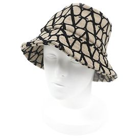 Valentino Garavani Valentino Iconography Bucket Hat 56 Beige Black Brown Beige