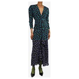 Autre Marque-Black and blue floral printed maxi dress - size XS-Black