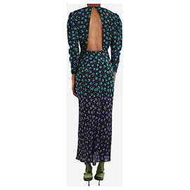 Autre Marque-Black and blue floral printed maxi dress - size XS-Black