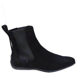 Bottines Gucci en daim noir Noir
