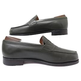 JM Weston-JM WESTON SHOES LOAFERS 180 8.5E 42.5 WIDE 43 LEATHER SHOE TREE-Black