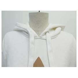Gucci-NEW GUCCI X ADIDAS SWEATSHIRT TREFOIL LOGO 688197 SIZE 40 L CROP TOP COTTON HOODIE-White