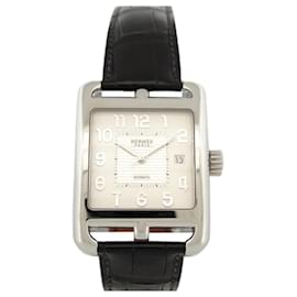 Hermès-HERMES CAPE COD TGM CD5.810 AUTOMATIC WATCH IN PALLADIUM STEEL-Silvery