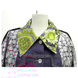 Dolce & Gabbana-NEW DOLCE & GABBANA JACKET 40 IT 36 S DENIM PUFF SLEEVES SILK BLOUSON-Multiple colors