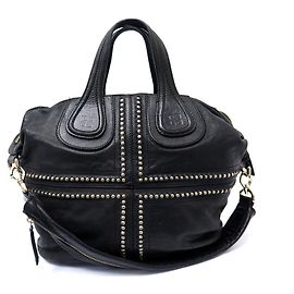 GIVENCHY NIGHTINGALE HANDTASCHE MIT STUDS AUS SCHWARZEM LEDER Schwarz