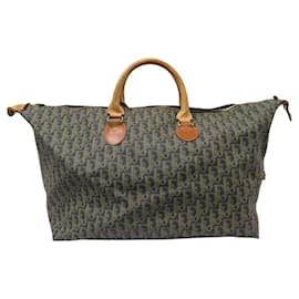 Christian Dior-VINTAGE CHRISTIAN DIOR OBLIGUE GREEN 60 LEATHER TRAVEL BAG-Khaki