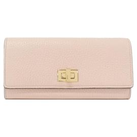 Fendi-Fendi Peekaboo 8M0427 A91B Long Wallet-Pink,Beige