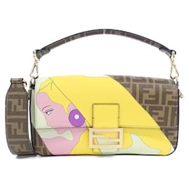Fendi-Sac à épaule Fendi Baguette 8BR600 AJH0-Marron