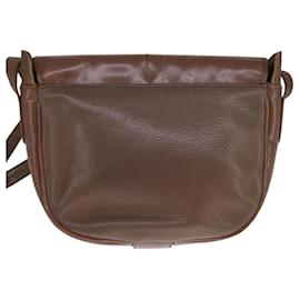 Autre Marque-Burberrys Shoulder Bag Leather Brown Silver Auth bs21793-Brown,Silvery