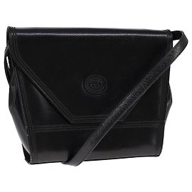 Borsa a spalla in pelle nera GUCCI Auth ep7207 Nero