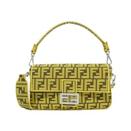 Fendi-Sac à épaule Fendi Baguette 8BR600 AR1Y-Jaune