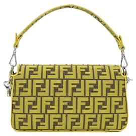 Fendi-Sac à épaule Fendi Baguette 8BR600 AR1Y-Jaune