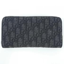 Christian Dior-Christian Dior Long Bi-Fold Wallet-Black