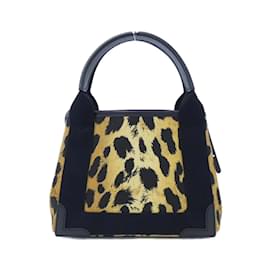 Balenciaga-Balenciaga Navy Cabas XS Handbag-Black,Beige