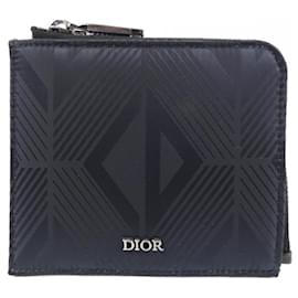 Christian Dior-Christian Dior Black Bi-Fold Wallet-Black
