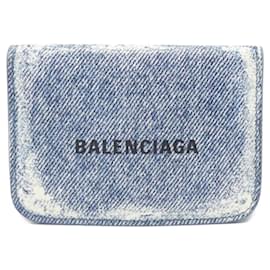 Balenciaga-Balenciaga Cash Mini Wallet-Blue