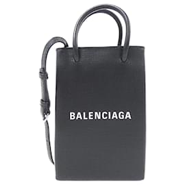 Balenciaga-Balenciaga Shopping Phone Holder Bag-Black