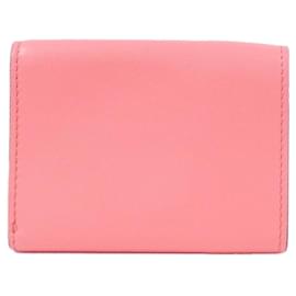 Fendi-Fendi Pink Lambskin Tri-Fold Wallet-Pink