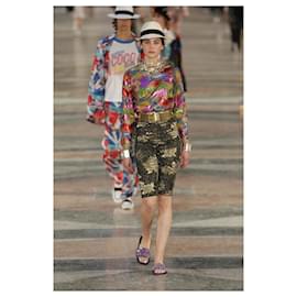 Chanel-Chanel Letters 17C Paris-Cuba Runway Oversized Gold CC Necklace or Belt-Gold hardware