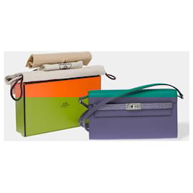 Hermès-HERMES Kelly to go Bag in Green Leather - 102486-Green