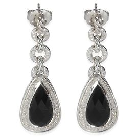 Brinco de ônix e diamante David Yurman em prata esterlina 1,25 CTW Outro