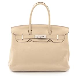 Hermès-Hermes Birkin 30 Handbag Ivory-White