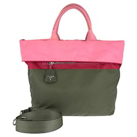 Prada-Prada Nylon Tessuto Reversible Tote Bag-Red