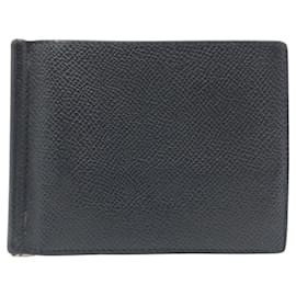 Hermès-Hermes Black Epsom Bifold Wallet-Black